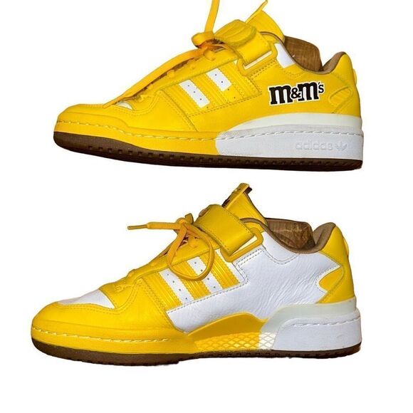 adidas Originals ADIDAS X M&M FORUM LOW 84 Trainers sz 6.5 yellow sneakers m&m’s - Picture 2 of 12